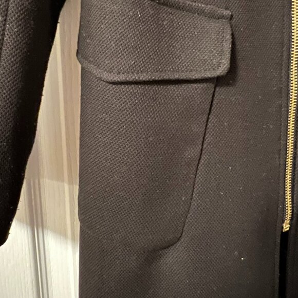 H&M Black Cocoon Coat US 4 - Picture 4 of 10